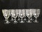 Set Of Ten Etched Glass Water Goblets