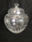 Marked Cut Glass Vase With Lid