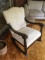 Large White Upholstered Rocking Chair