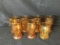 Retro Amber Water Goblets