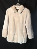 Cream Color Roth Furs Coat With Hood