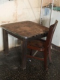 Rustic Small Craft Table With Chair