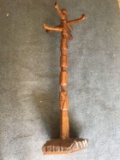 Hand Carved Coat Rack