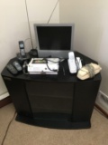 TV Stand Organizer With Assorted Electronics