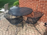 Metal Patio Set Table &Four Chairs