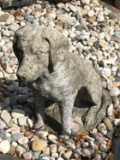 Cement Dog Statue Garden Decor