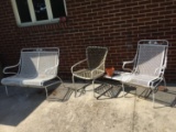 White Metal Patio Set