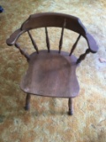 Solid Wood Barrel Chair