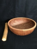 Hand Woven Basket With Mini Rain Stick