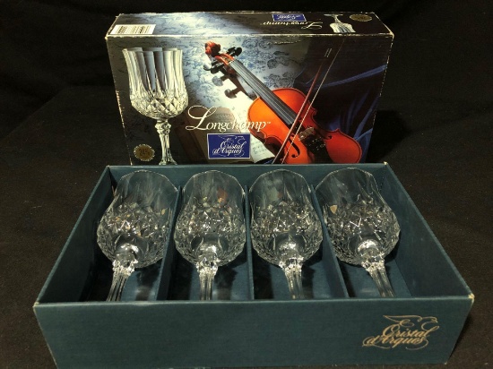 French Crystal Wine Glass Set (4)