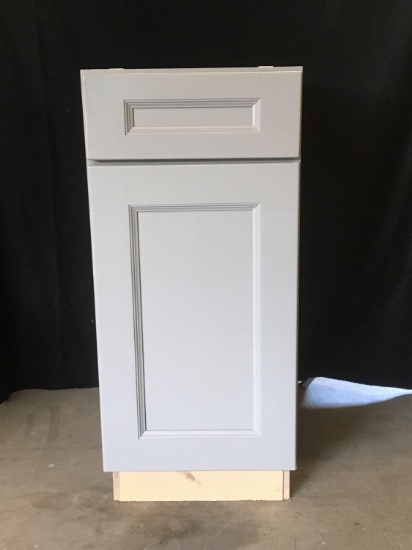 Light Gray Lower Kitchen Cabinet With Door & Drawer