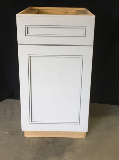 Kraft Maid Light Gray Cabinet With Pull Out Waste Basket