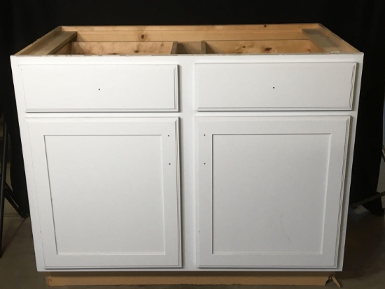 Kraft Maid White Lower Cabinet With Two Drawers
