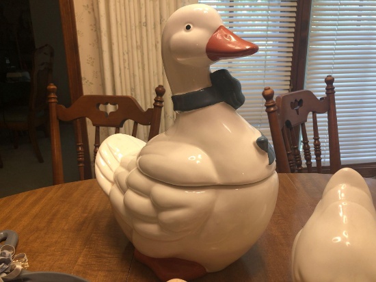 Duck Cookie Jar with Various Decor