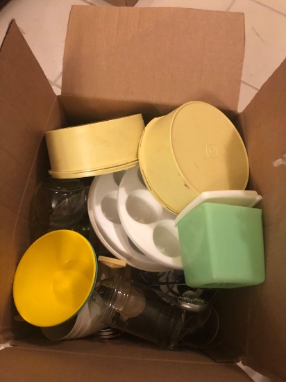 Box Full of Tupperware and Misc