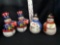 Patriotic Snowman Shaker Set With Holliday Snowman Shakers
