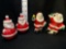 Two Sets Vintage Santa Shakers