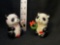 Vintage Lefton Holiday Pandas Shakers
