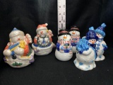 Three Sets Of Snowman Shakers