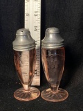 Antique Pink Depression Shaker Set