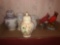 Vases Urns and Cardinals Decor