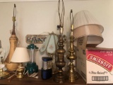 Various Lamps Lanterns And Shades