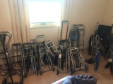 Wheel Chair and Large Lot Of Carts And Walkers