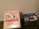 Vintage Fondue Set And Food Processor