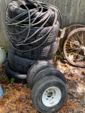 Three USA Trail Trailer Tires With Tire Stack