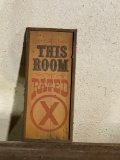 Room Rated X Sign