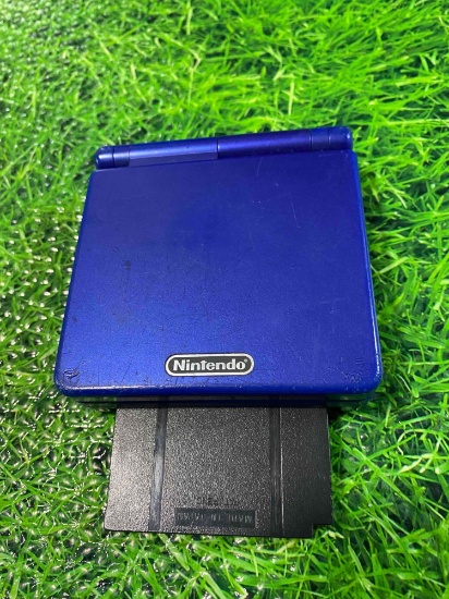 blue Gameboy Advance Sp and game