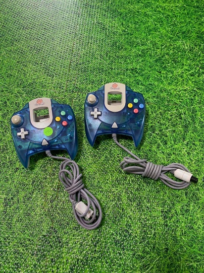 blue Original Sega Dreamcast Controllers