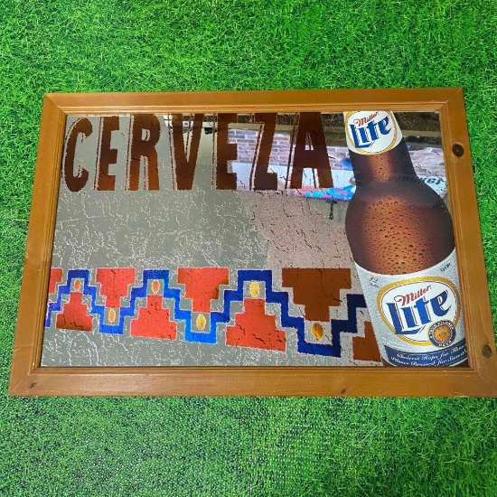 Miller Lite Cerveza bar mirror