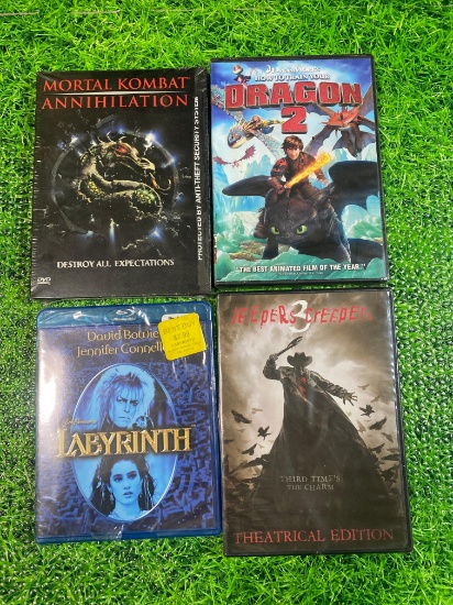 4 sealed dvds