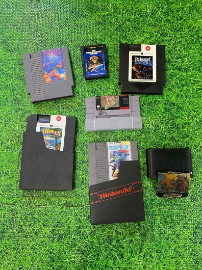 7 cartridge games. Nintendo, sega, and activision