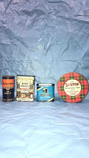 Four Assorted Vintage Tins