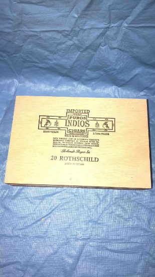 Imported Puros Indios Cigar Box With 2 Antonio Y Cleopatra Cigar Boxes