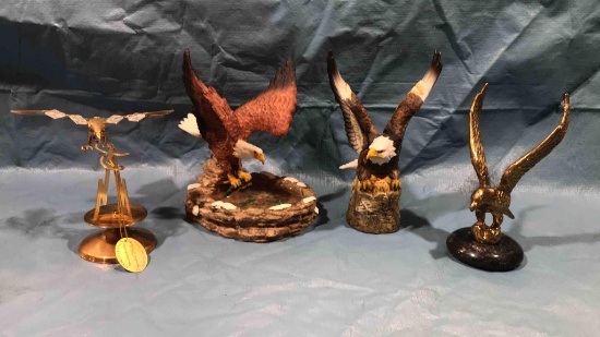 4 Eagle Figurines