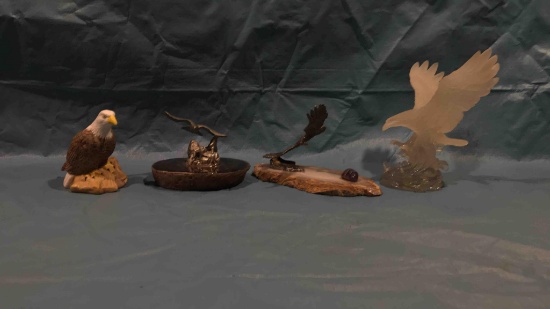 4 Eagle Figurines