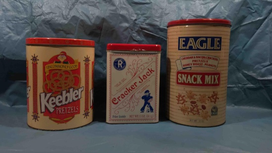 3 Vintage Tin Cans