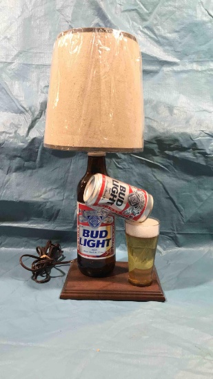 Vintage Bud Light Beer Table Lamp