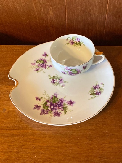 Purple Flower Tea Snack Tray