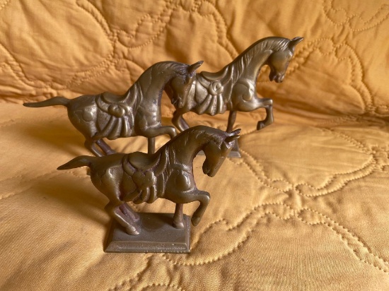 Decorative Brass Horses (3)