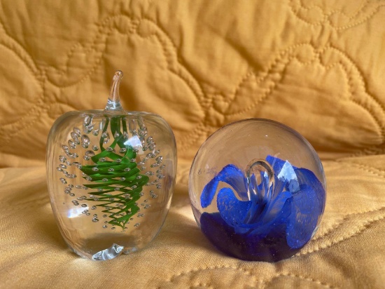 Art Glass Paperweights (2)