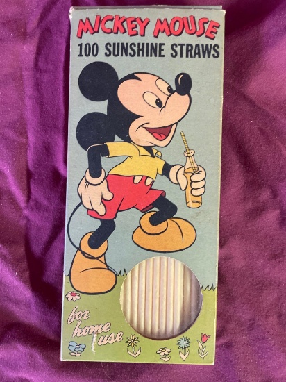 Mickey Mouse Sunshine Straws NOS