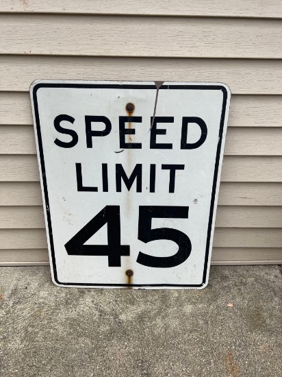 metal large 45 mph speed limit