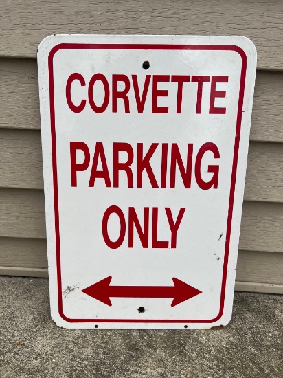 Heavy Corvette Parking Only Sign