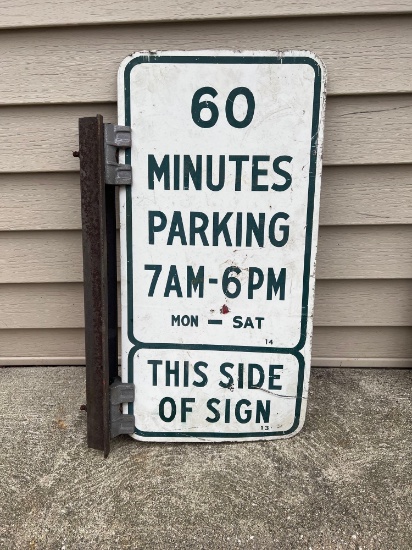 60 minute parking Metal sign