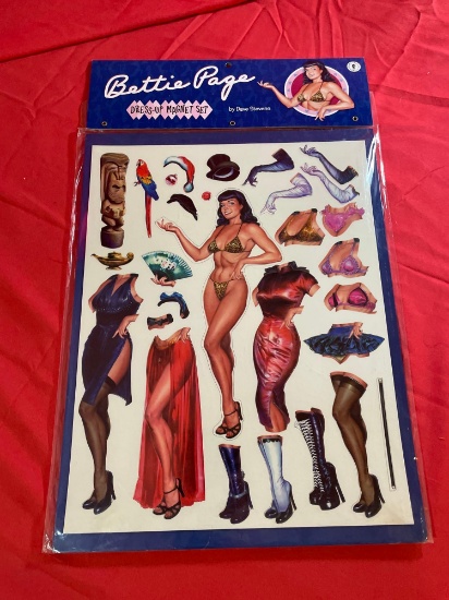 Vintage Betty Page Dress Up Magnet Set NEW