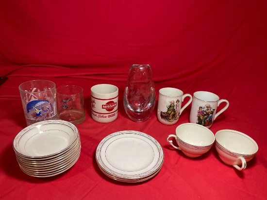 Vintage China, Vase, Misc Mugs and Glasses